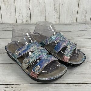 Alegria Venice Impressionista Pastel Watercolor Look Sandals Size 8-8.5